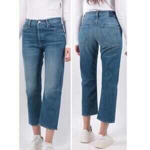 MOTHER The Ditcher Crop Hit The Ground Running Straight Leg Relaxed Fit Size 32